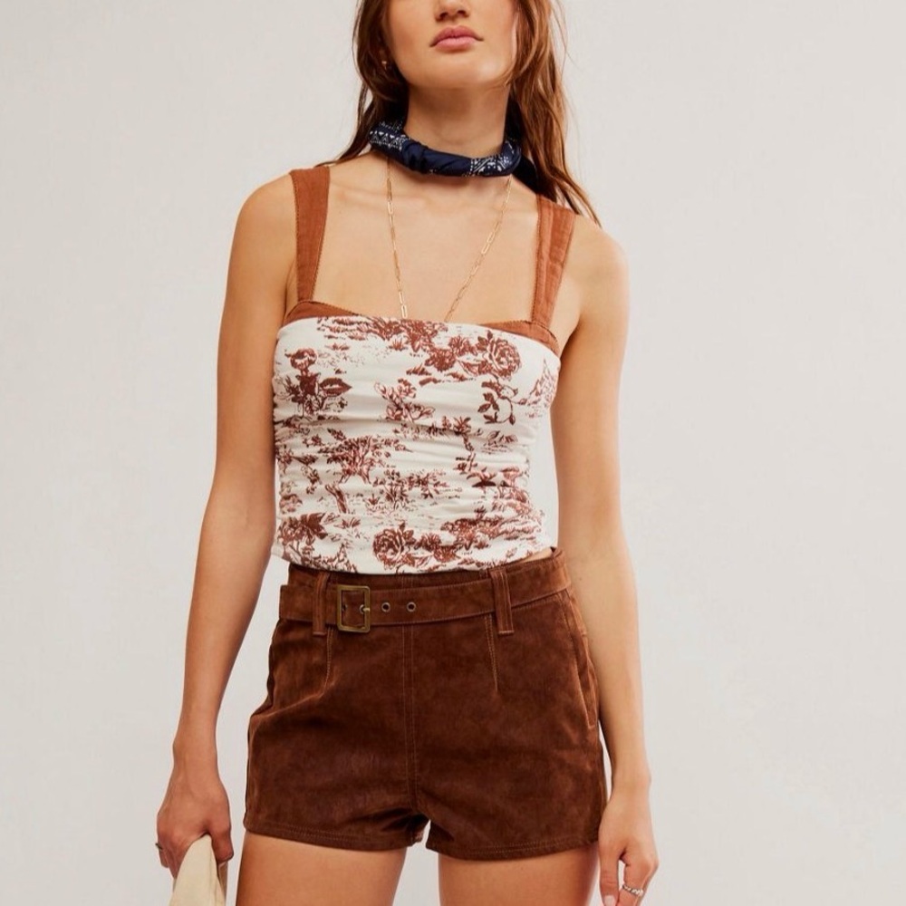 Free People Two Toned Printed Tank